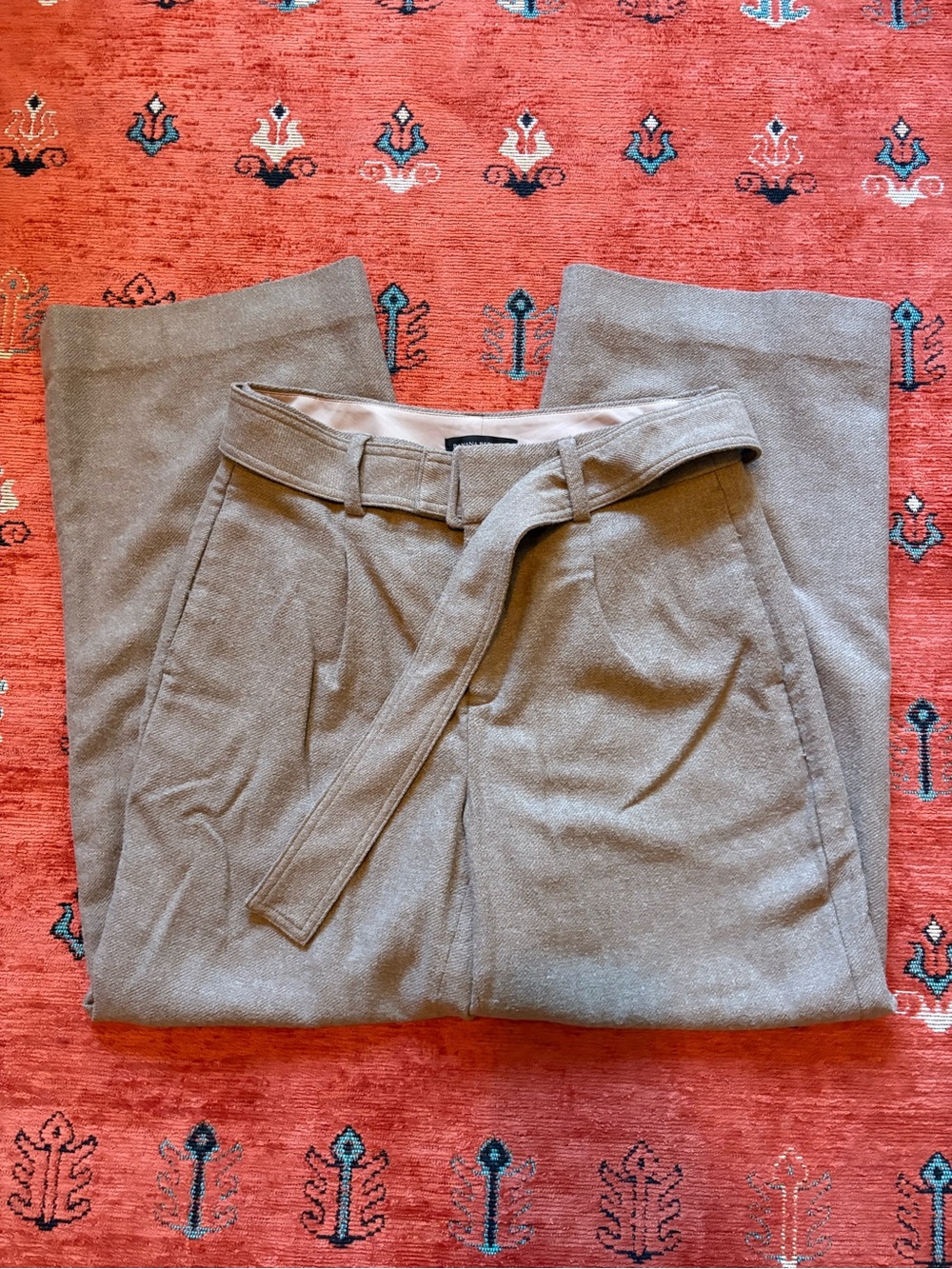 Banana Republic Belted Wool-Blend Dress Pants